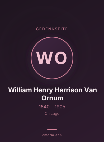 Gedenkportrait von William Henry Harrison Van Ornum
