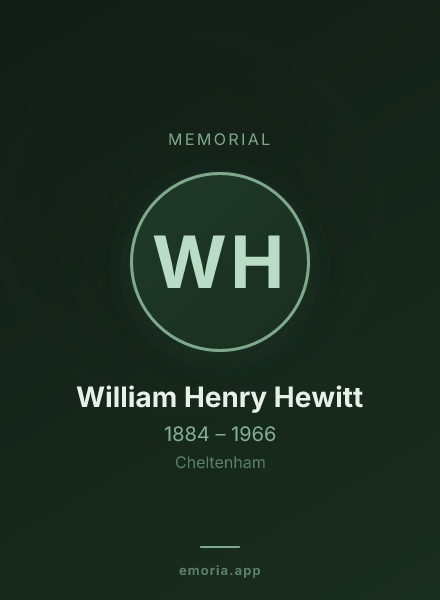 Memorial portrait of William Henry Hewitt