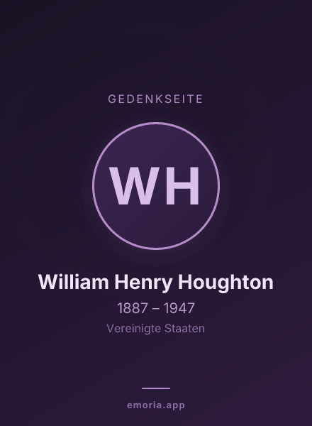 Gedenkportrait von William Henry Houghton