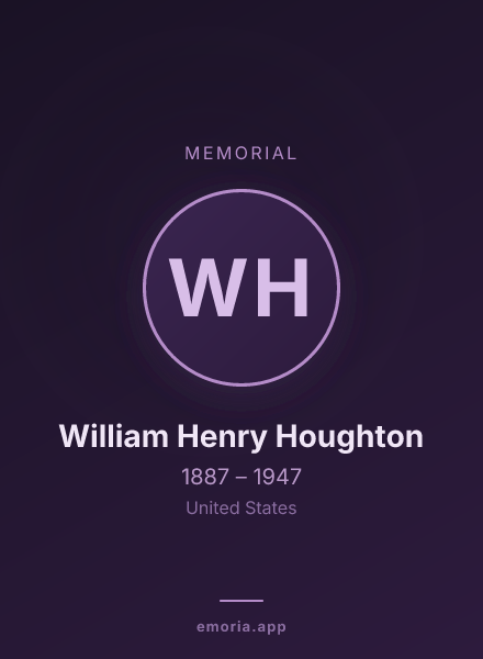 Memorial portrait of William Henry Houghton