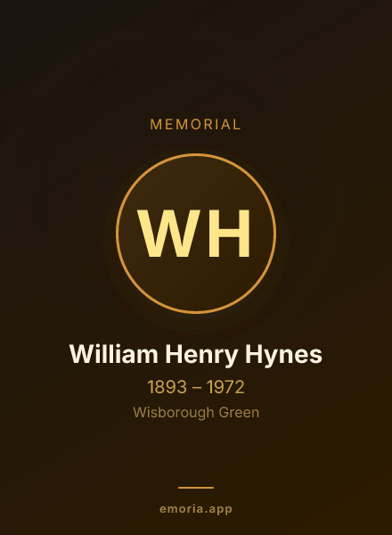 Memorial portrait of William Henry Hynes