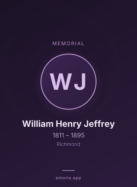 Memorial portrait of William Henry Jeffrey