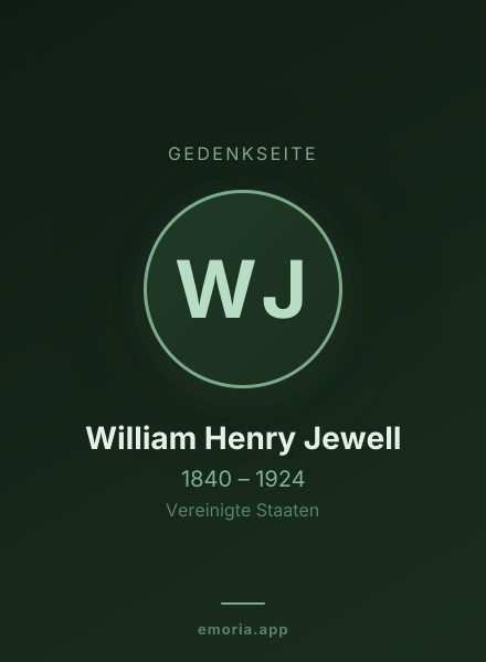 Gedenkportrait von William Henry Jewell