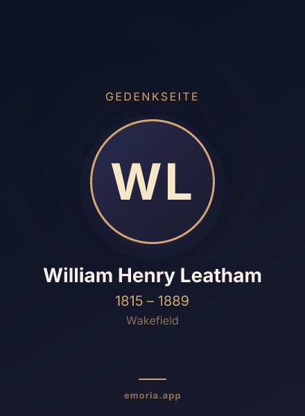Gedenkportrait von William Henry Leatham