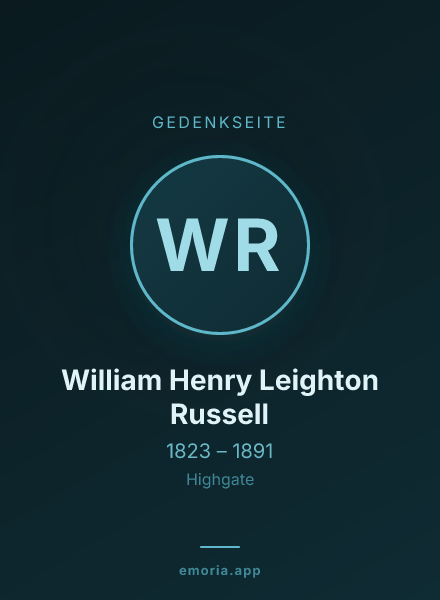 Gedenkportrait von William Henry Leighton Russell
