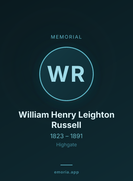 Memorial portrait of William Henry Leighton Russell