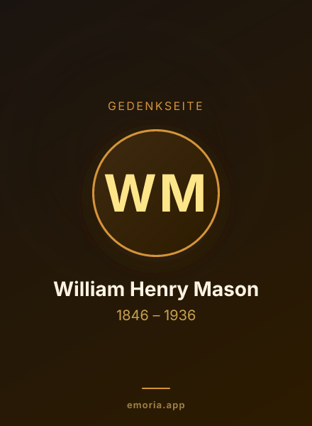 Gedenkportrait von William Henry Mason