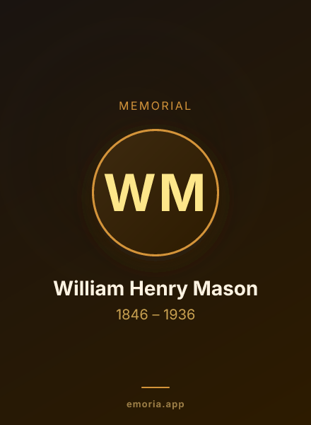 Memorial portrait of William Henry Mason