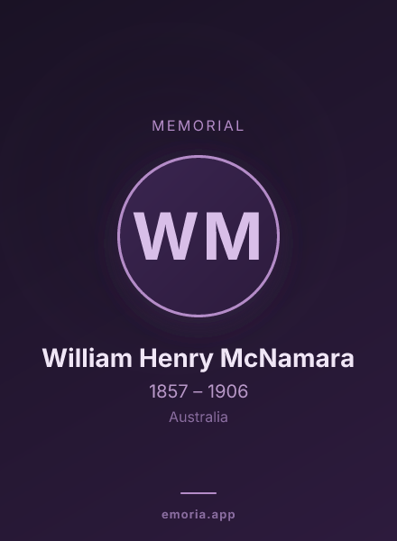Memorial portrait of William Henry McNamara