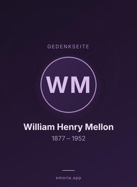 Gedenkportrait von William Henry Mellon