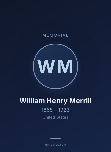 Memorial portrait of William Henry Merrill