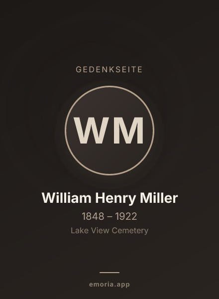 Gedenkportrait von William Henry Miller