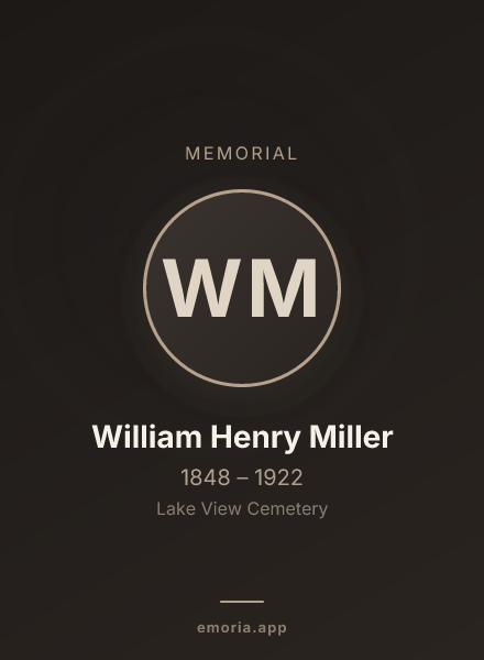Memorial portrait of William Henry Miller