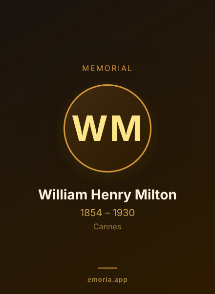 Memorial portrait of William Henry Milton