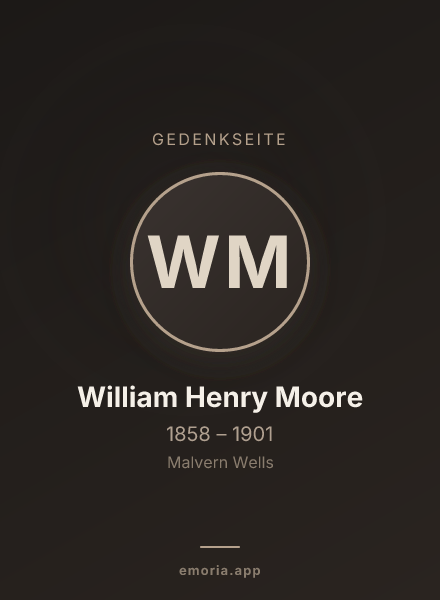 Gedenkportrait von William Henry Moore