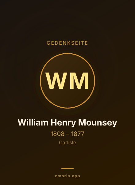 Gedenkportrait von William Henry Mounsey