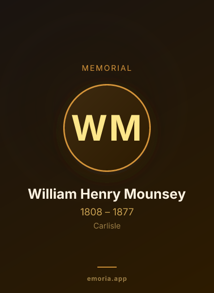 Memorial portrait of William Henry Mounsey