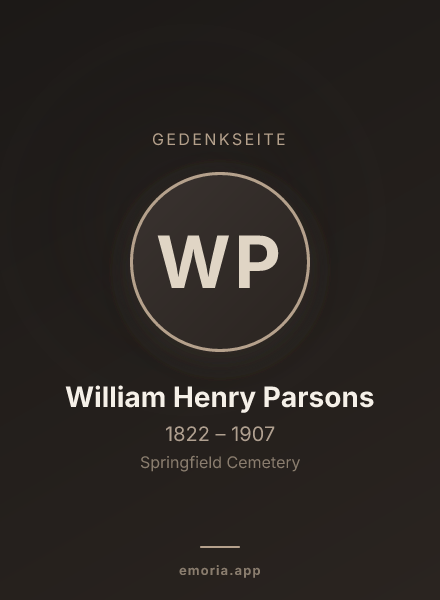 Gedenkportrait von William Henry Parsons