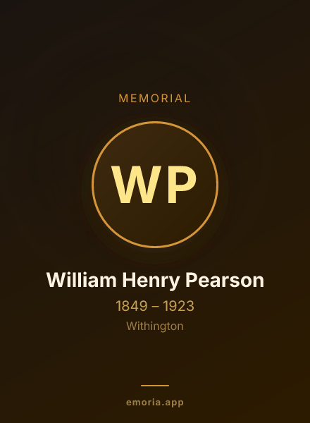 Memorial portrait of William Henry Pearson