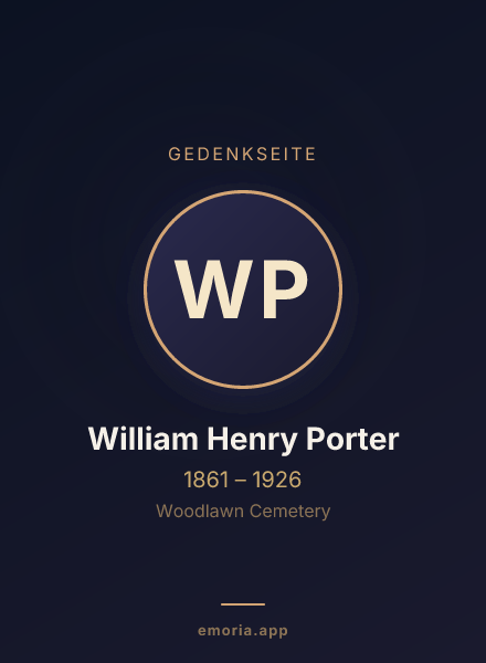 Gedenkportrait von William Henry Porter