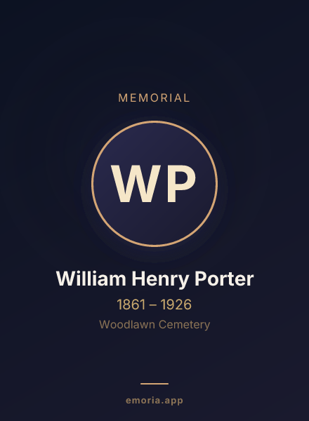 Memorial portrait of William Henry Porter