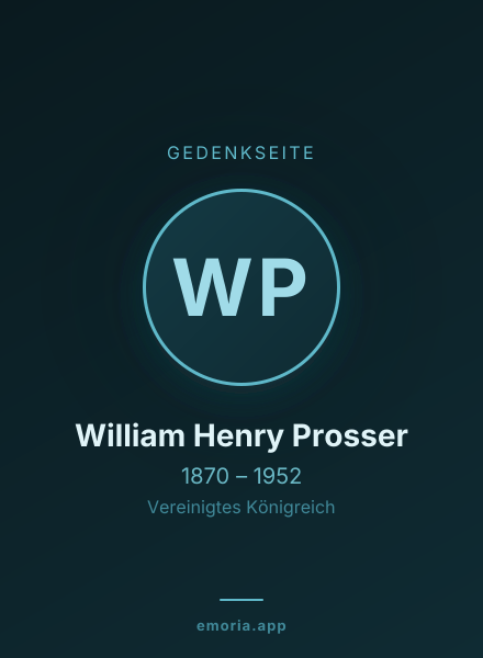 Gedenkportrait von William Henry Prosser