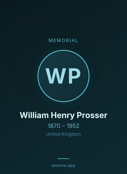 Memorial portrait of William Henry Prosser