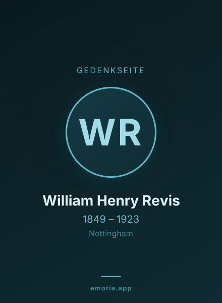 Gedenkportrait von William Henry Revis