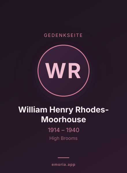 Gedenkportrait von William Henry Rhodes-Moorhouse