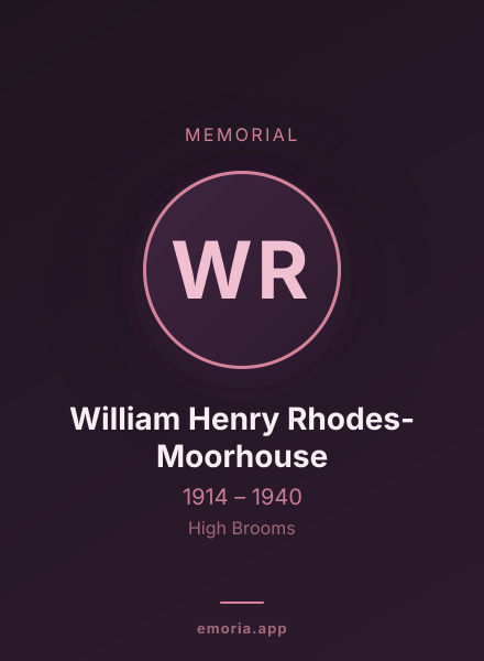Memorial portrait of William Henry Rhodes-Moorhouse