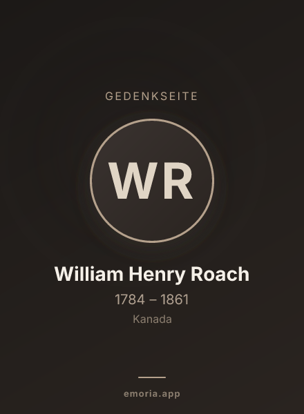 Gedenkportrait von William Henry Roach