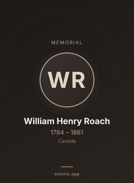 Memorial portrait of William Henry Roach