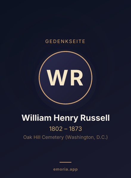 Gedenkportrait von William Henry Russell