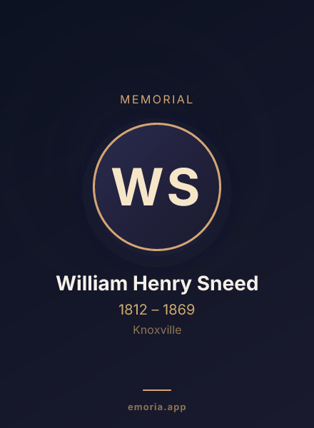 Memorial portrait of William Henry Sneed