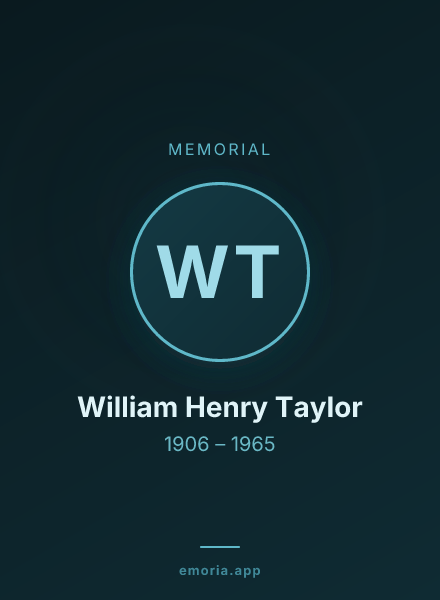 Memorial portrait of William Henry Taylor