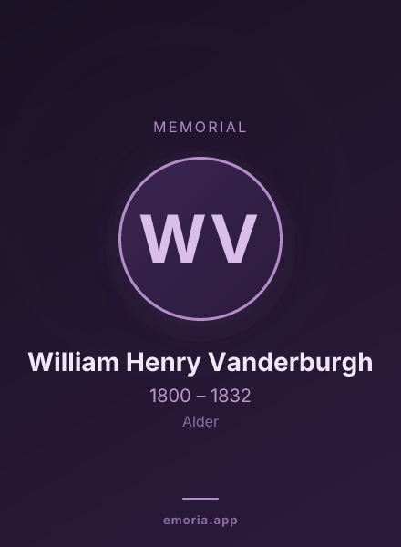 Memorial portrait of William Henry Vanderburgh