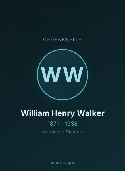 Gedenkportrait von William Henry Walker