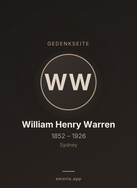 Gedenkportrait von William Henry Warren
