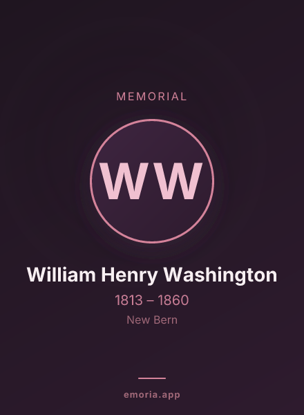 Memorial portrait of William Henry Washington