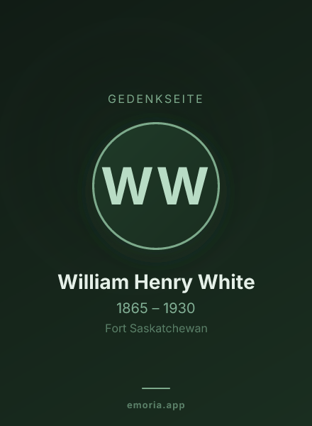 Gedenkportrait von William Henry White