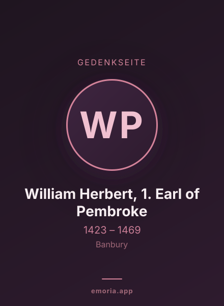 Gedenkportrait von William Herbert, 1. Earl of Pembroke