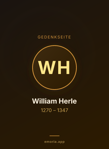 Gedenkportrait von William Herle