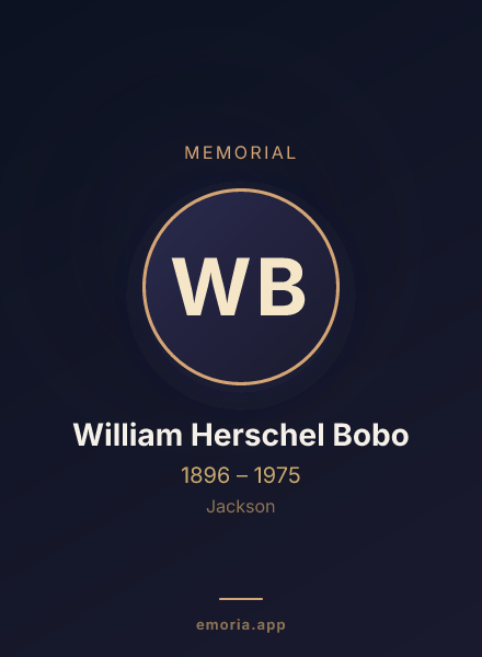 Memorial portrait of William Herschel Bobo