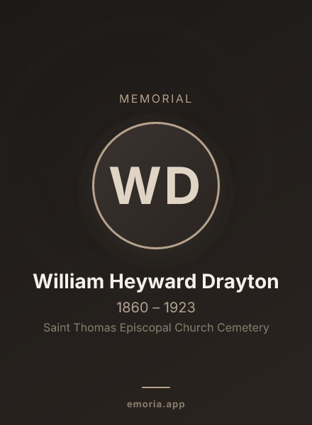 Memorial portrait of William Heyward Drayton