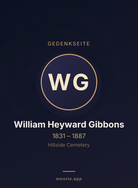 Gedenkportrait von William Heyward Gibbons