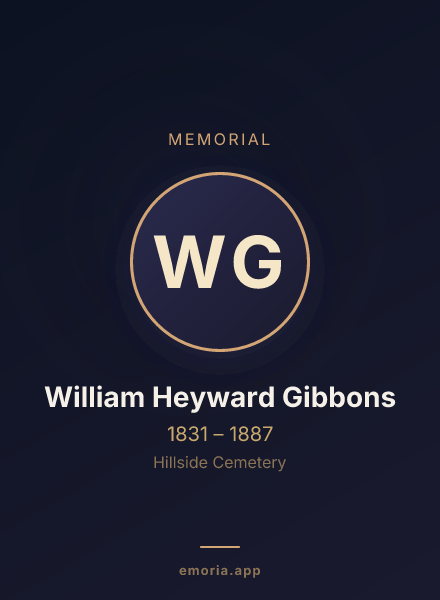 Memorial portrait of William Heyward Gibbons