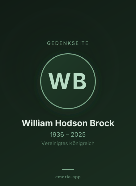 Gedenkportrait von William Hodson Brock