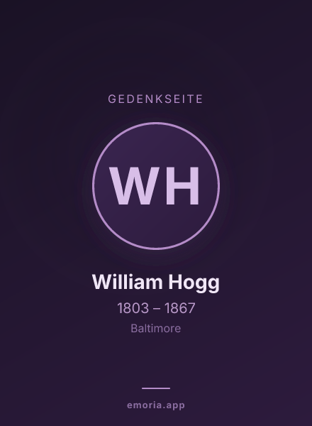 Gedenkportrait von William Hogg