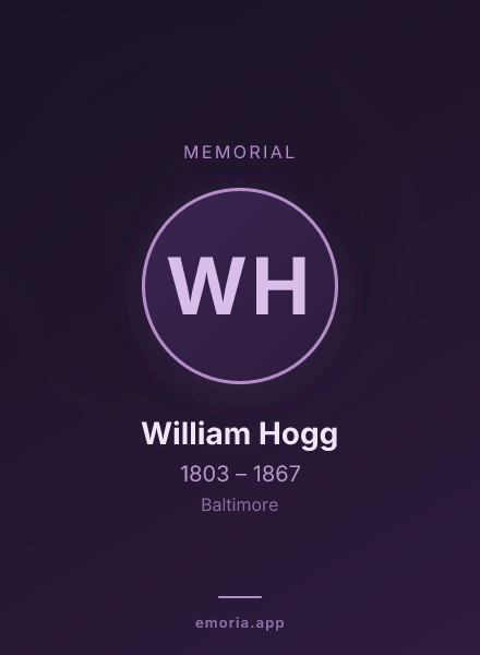 Memorial portrait of William Hogg