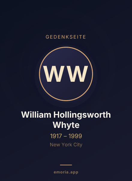 Gedenkportrait von William Hollingsworth Whyte